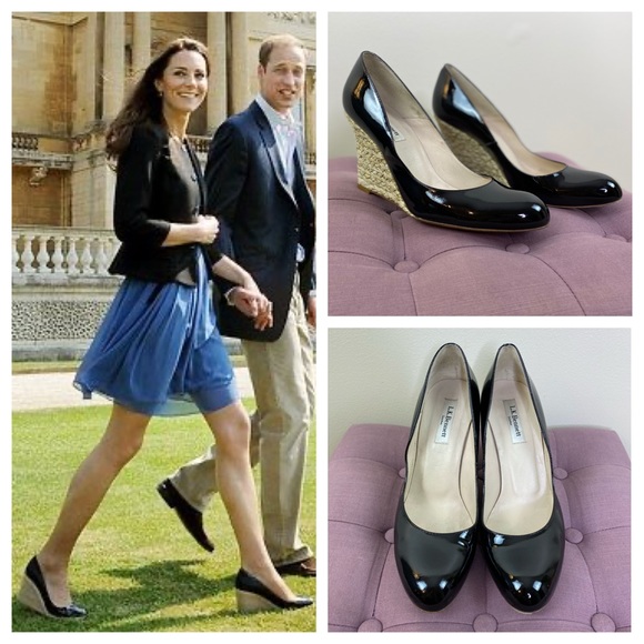 LK Bennett Shoes - SOLD | LK Bennett Maddox Black Wedge Raffia Heels